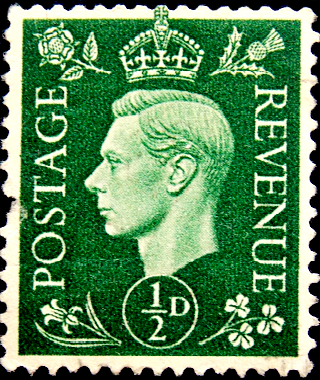  1937  . King George VI . 0,5 p . (1)